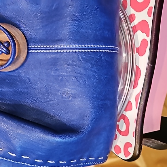 C Tom and Eva Purse Vegan Blue Leather large NWT shoulder bag w/ button closure - Picture 13 of 13